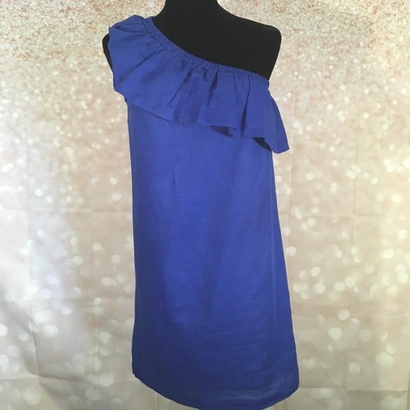 J. Crew Dresses & Skirts - J.Crew Blue One Shoulder Dress